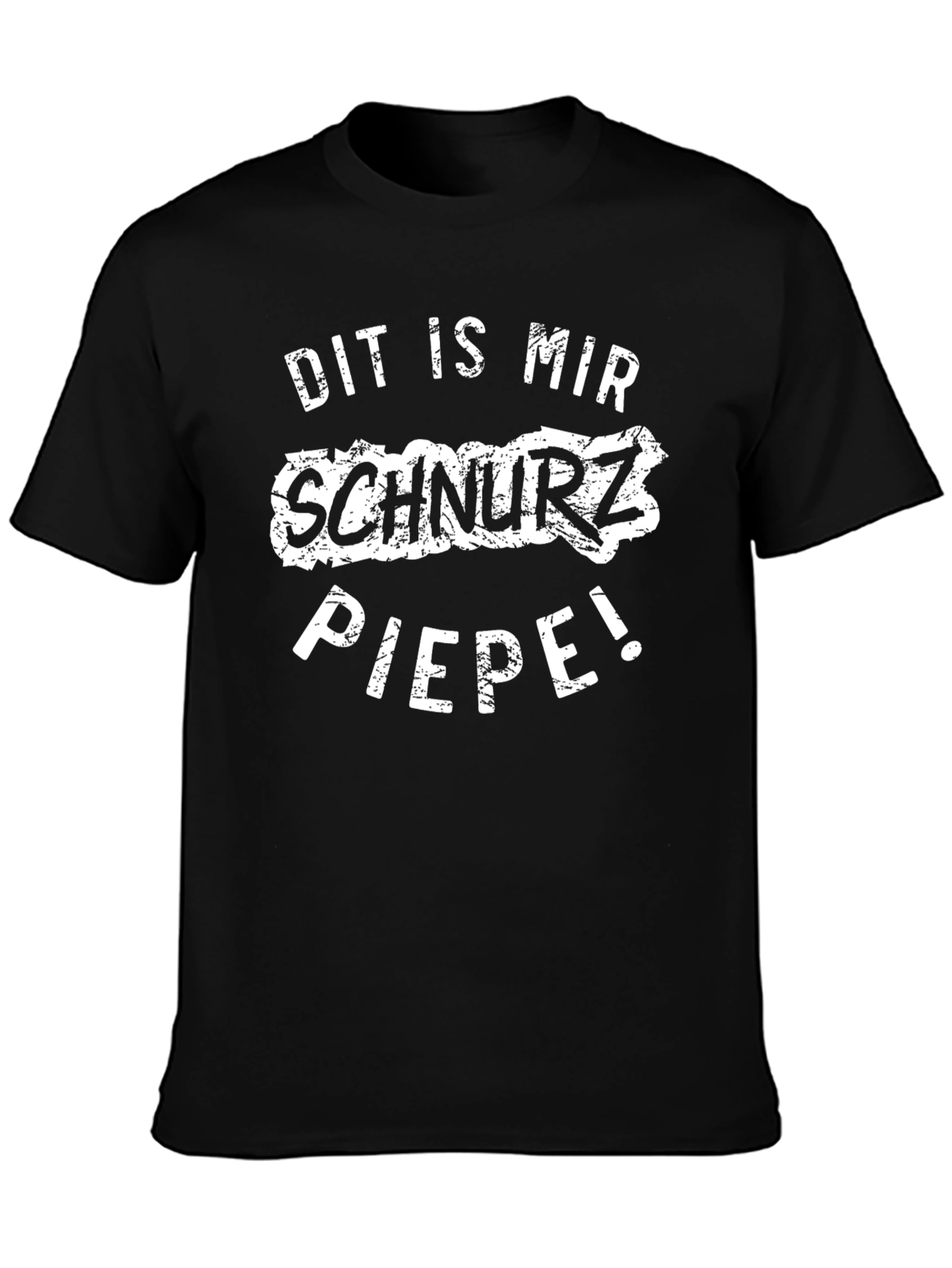 Dit is mir Schnurz Piepe! Black Graphic Tee