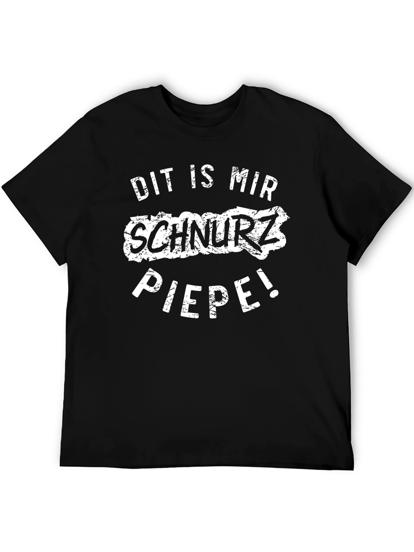 Dit is mir Schnurz Piepe! Black Graphic Tee