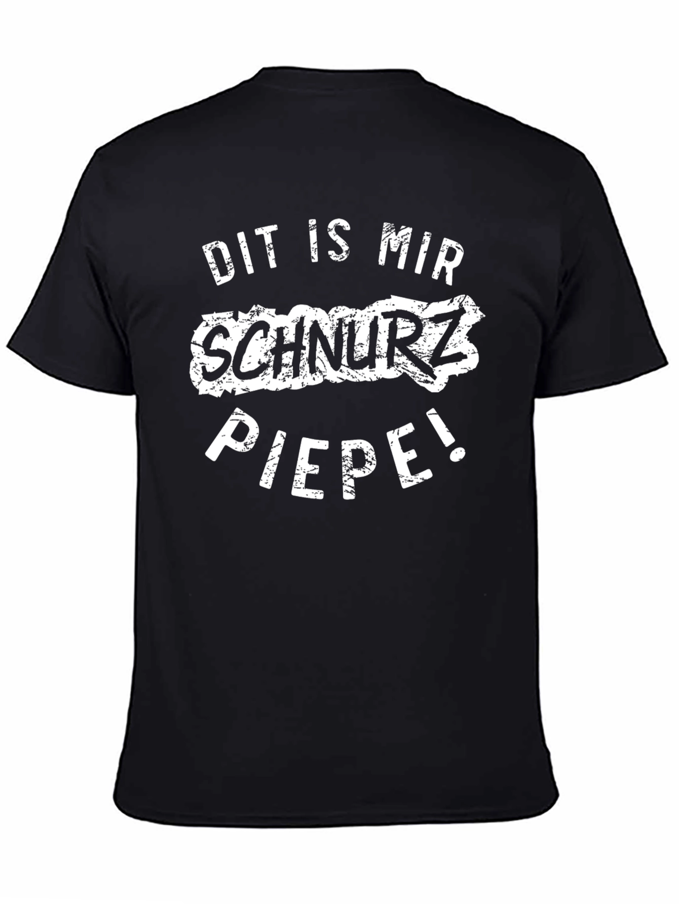 Dit is mir Schnurz Piepe! Black Graphic Tee
