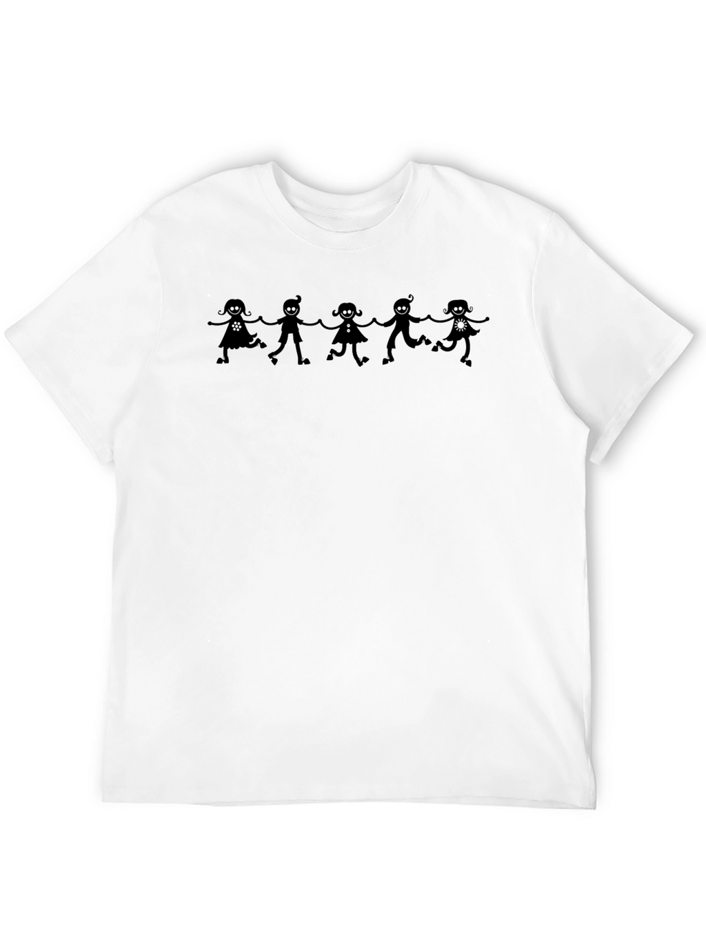 Stick Figure Kids Black T-Shirt