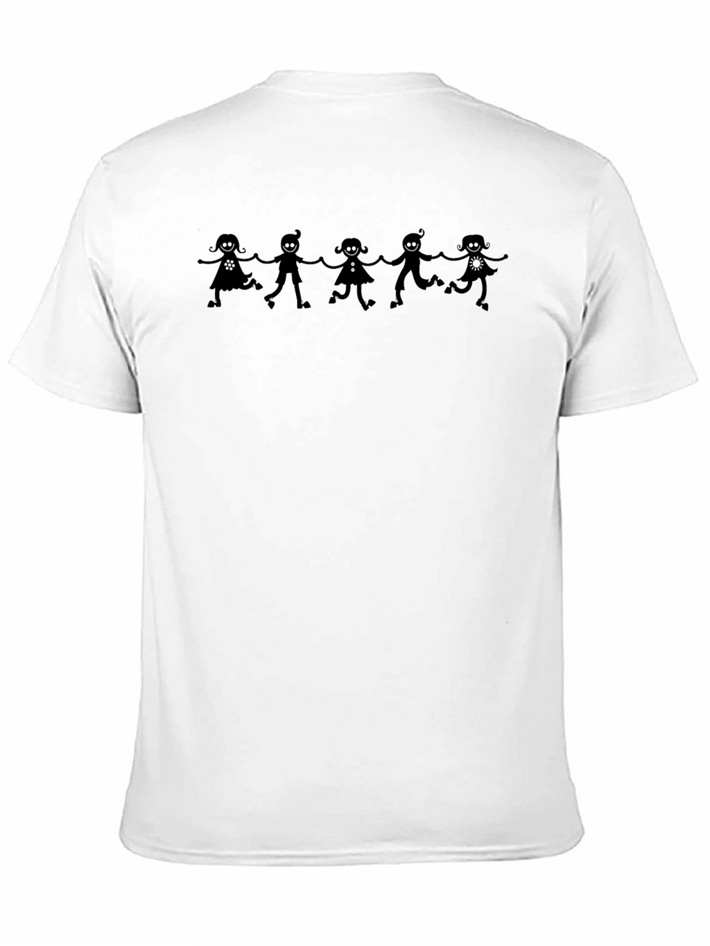 Stick Figure Kids Black T-Shirt