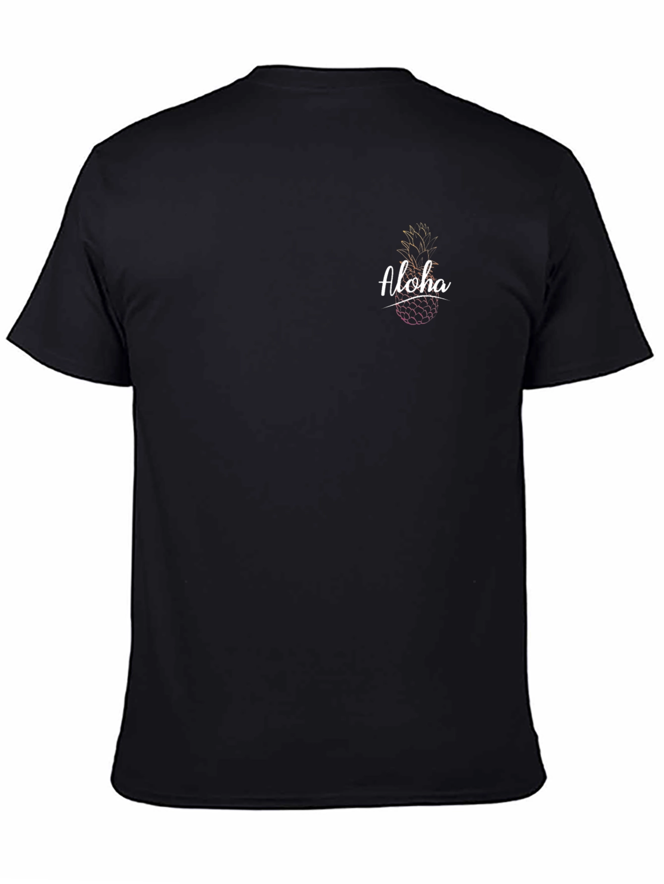Aloha Pineapple Graphic Tee - Black Casual Shirt