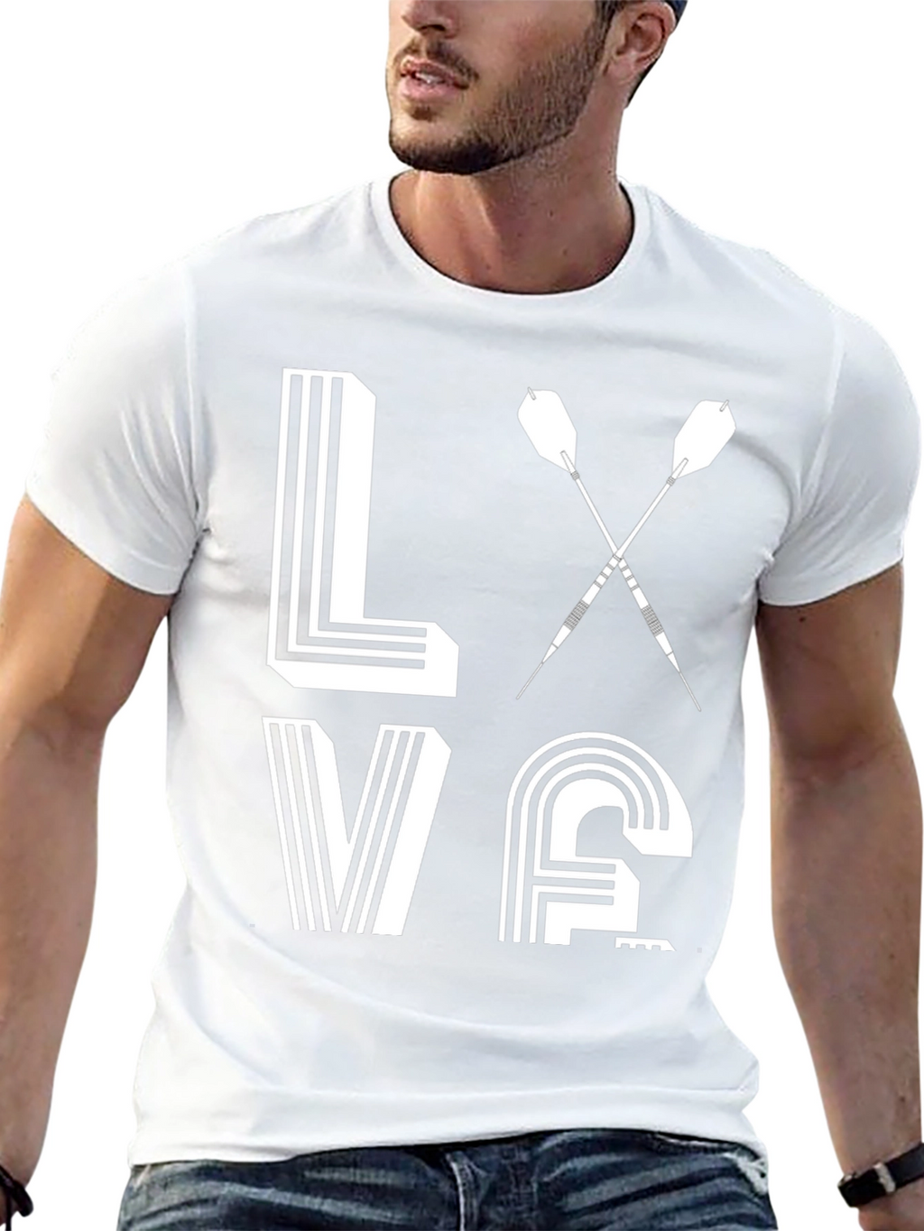 Love Darts T-Shirt - Dartboard Design Tee