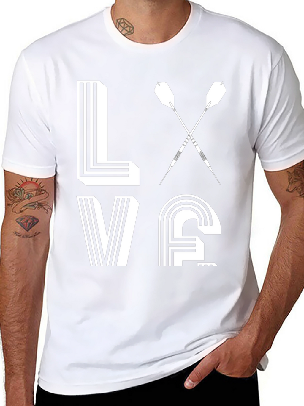 Love Darts T-Shirt - Dartboard Design Tee