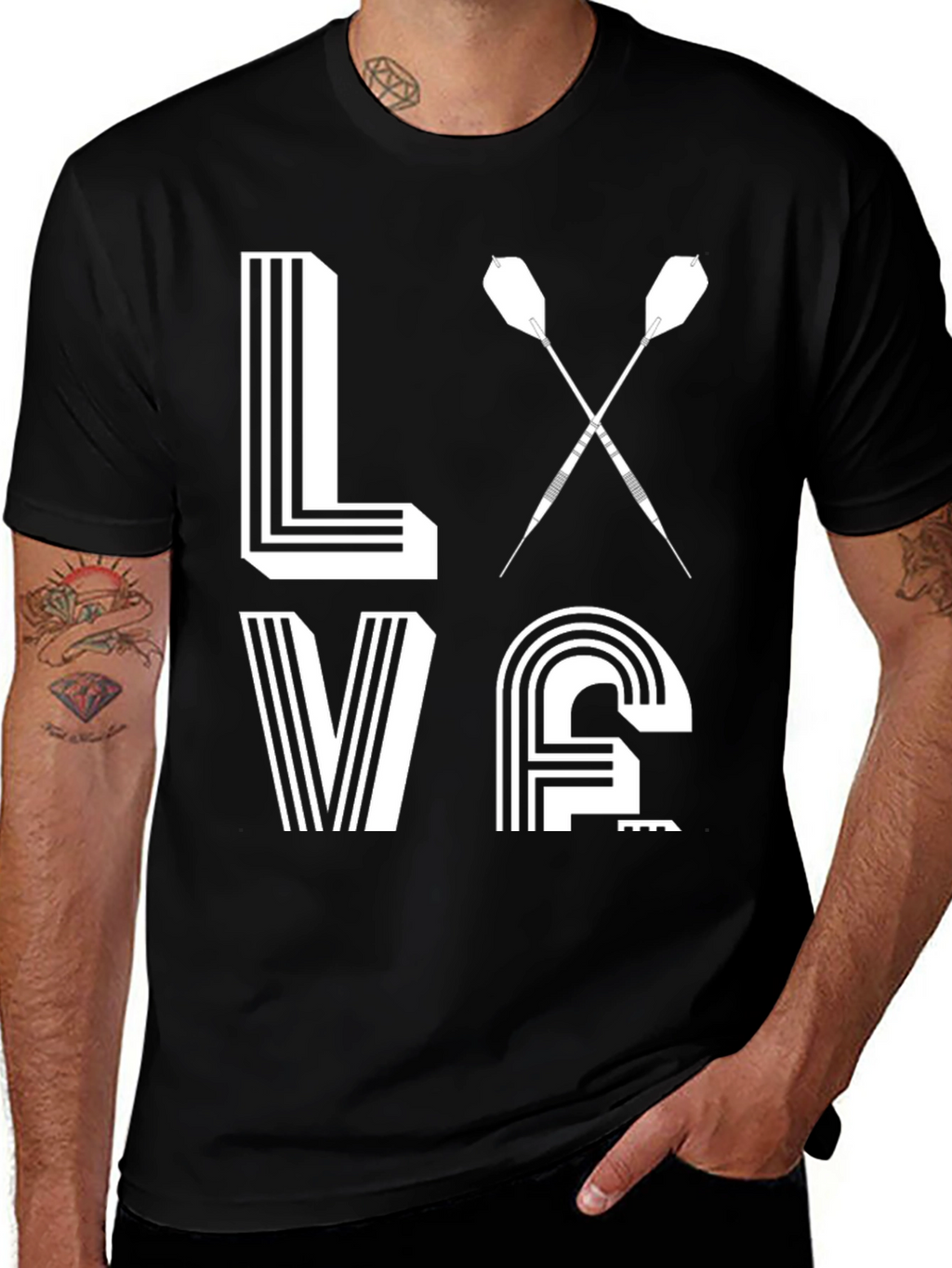Love Darts T-Shirt - Dartboard Design Tee