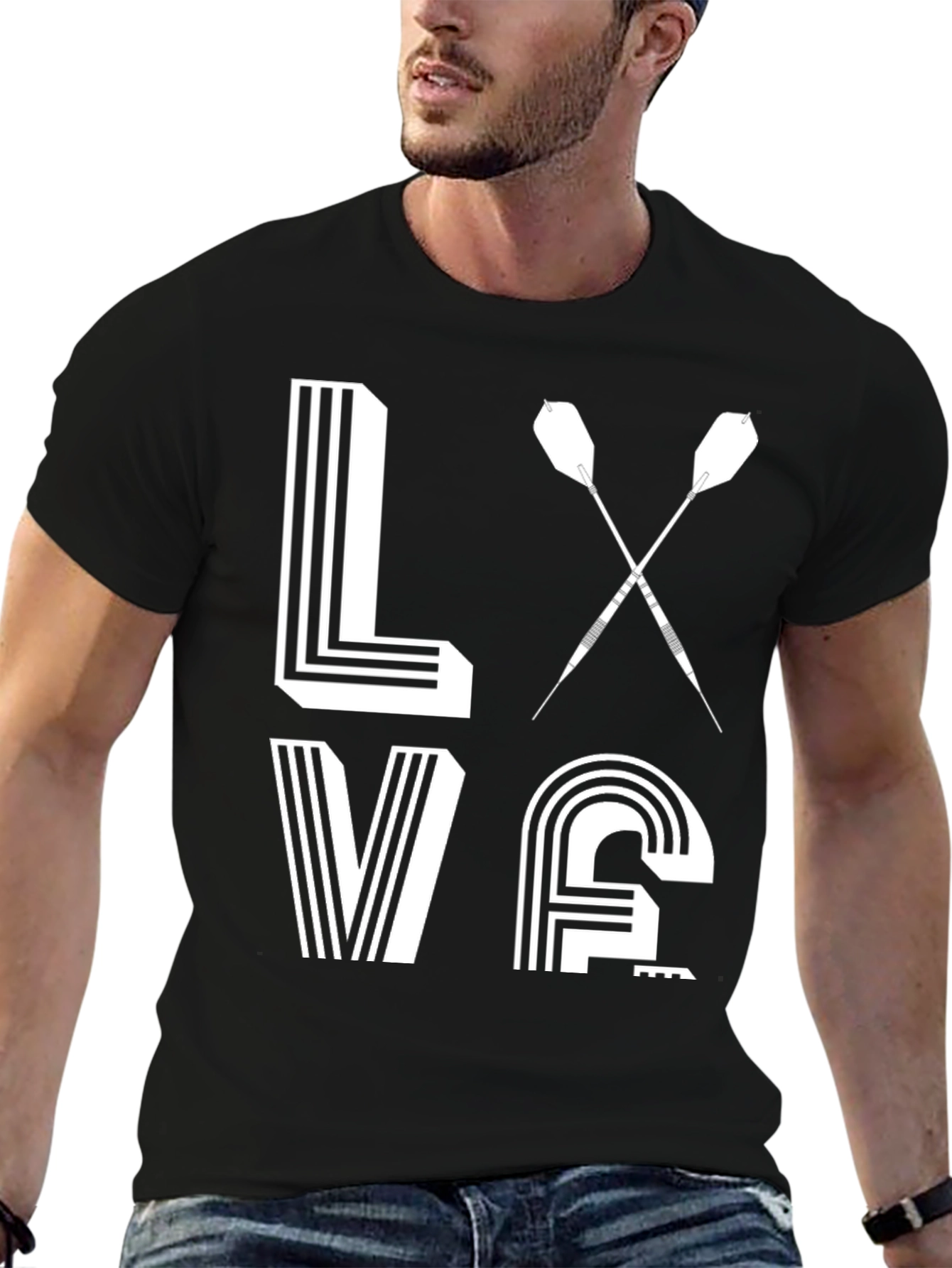 Love Darts T-Shirt - Dartboard Design Tee