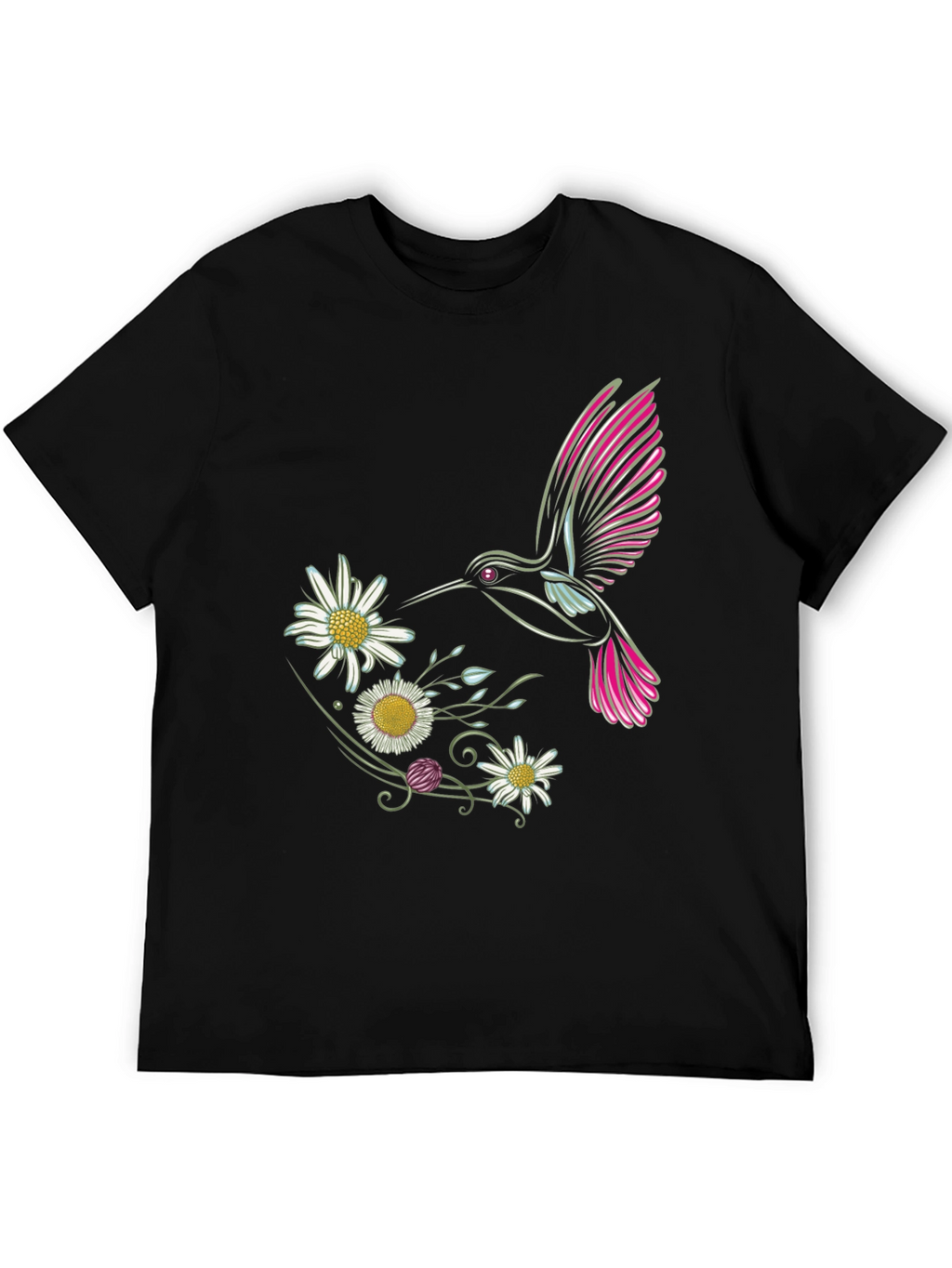 Hummingbird and Daisy Graphic Tee