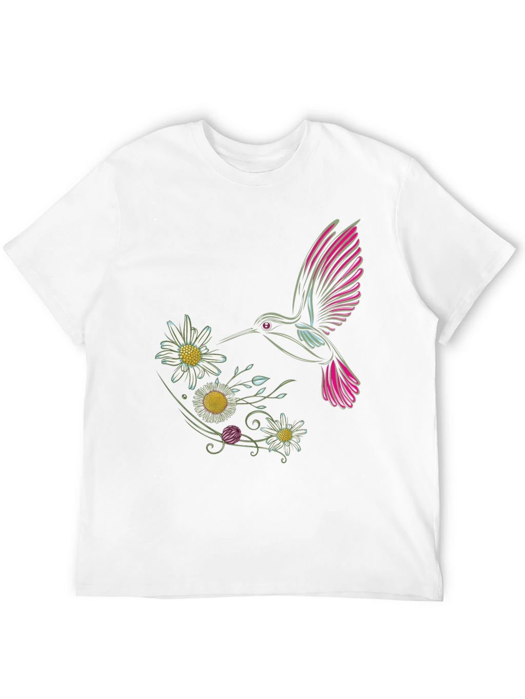 Hummingbird and Daisy Graphic Tee