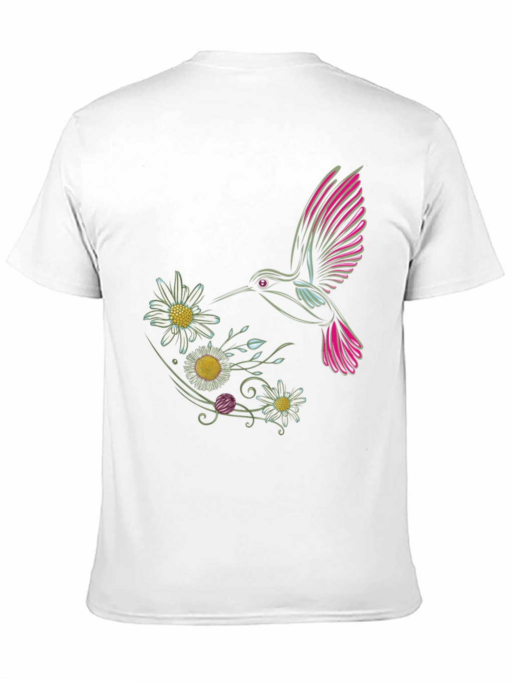 Hummingbird and Daisy Graphic Tee