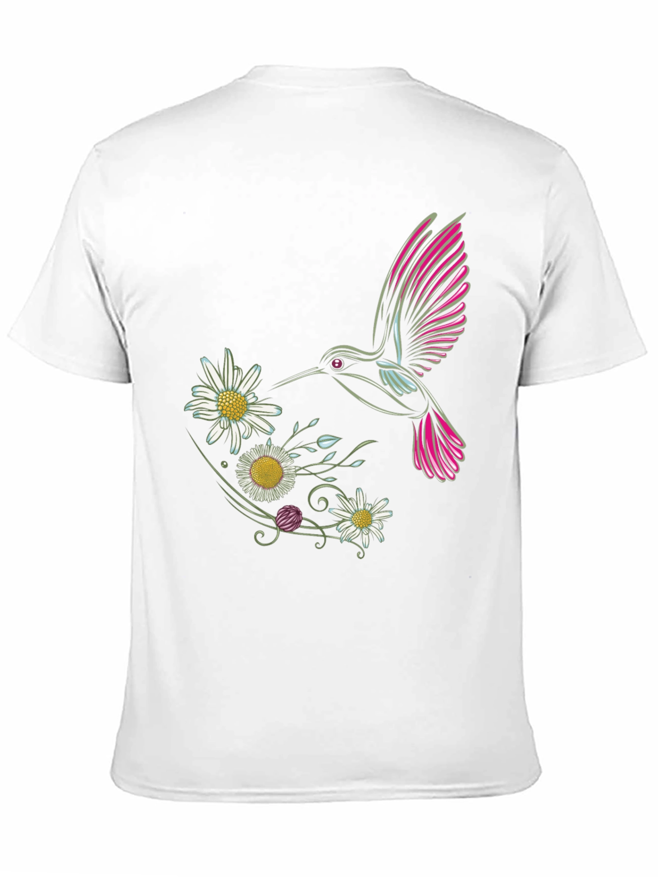 Hummingbird and Daisy Graphic Tee