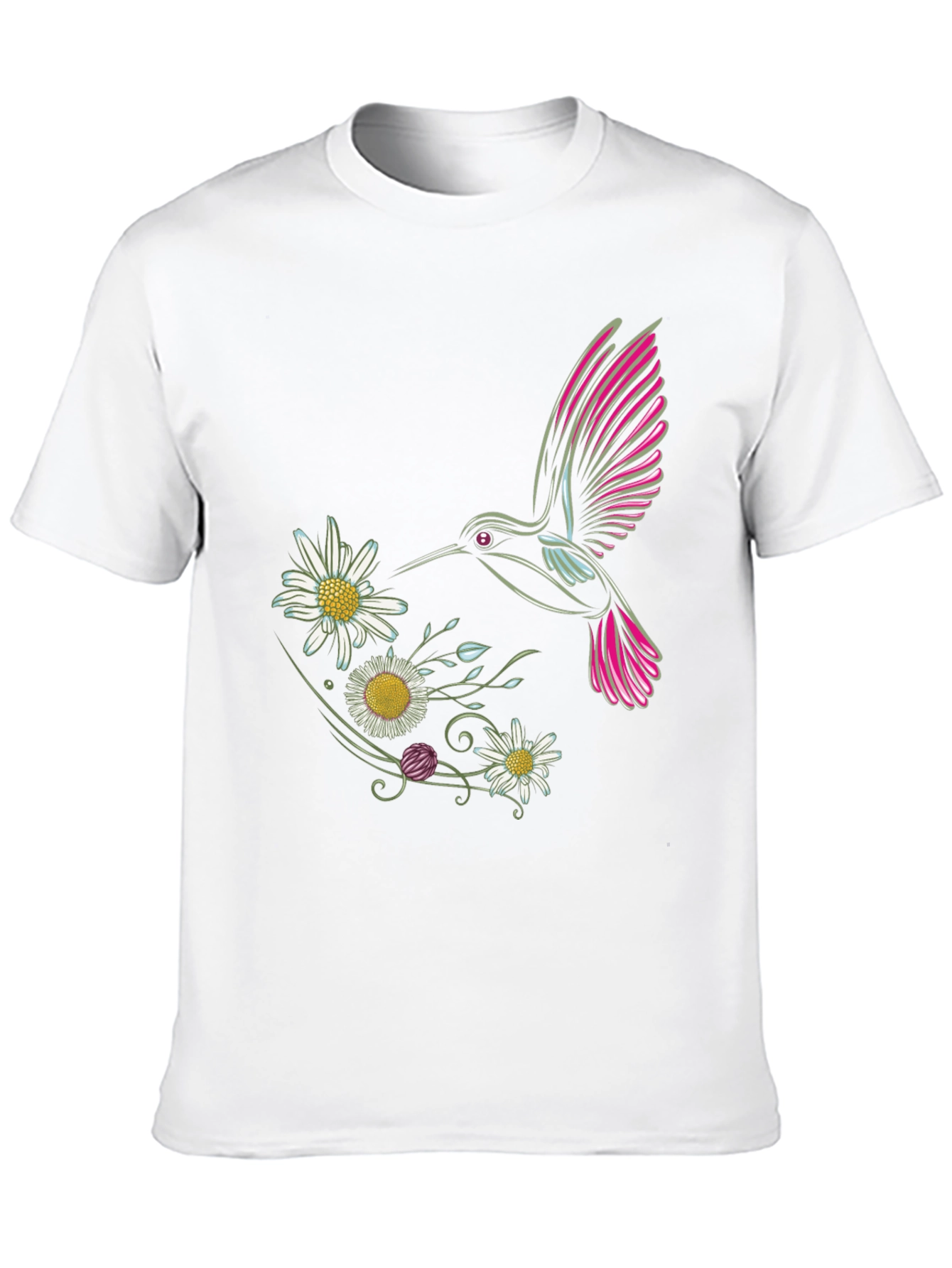 Hummingbird and Daisy Graphic Tee