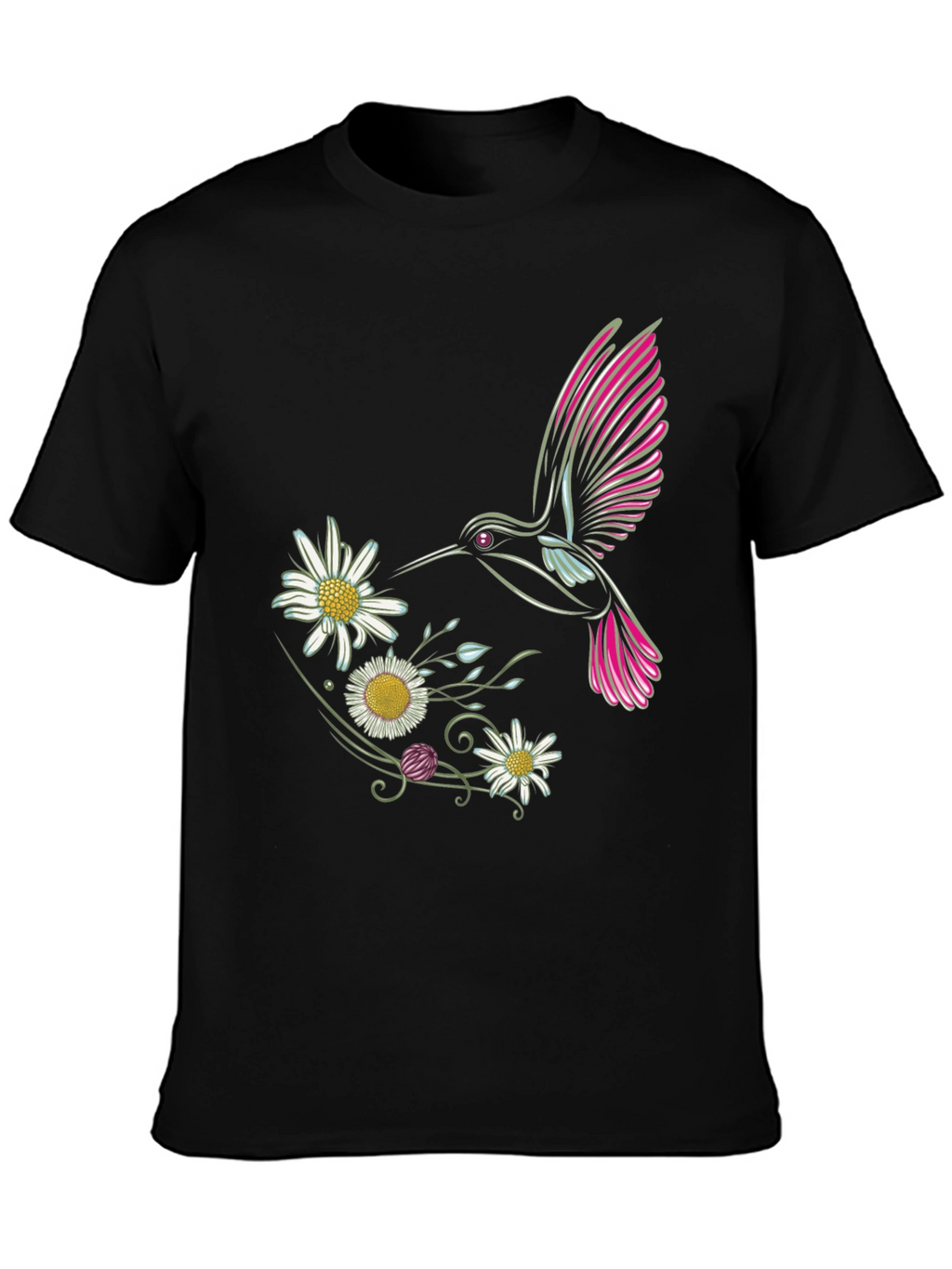 Hummingbird and Daisy Graphic Tee