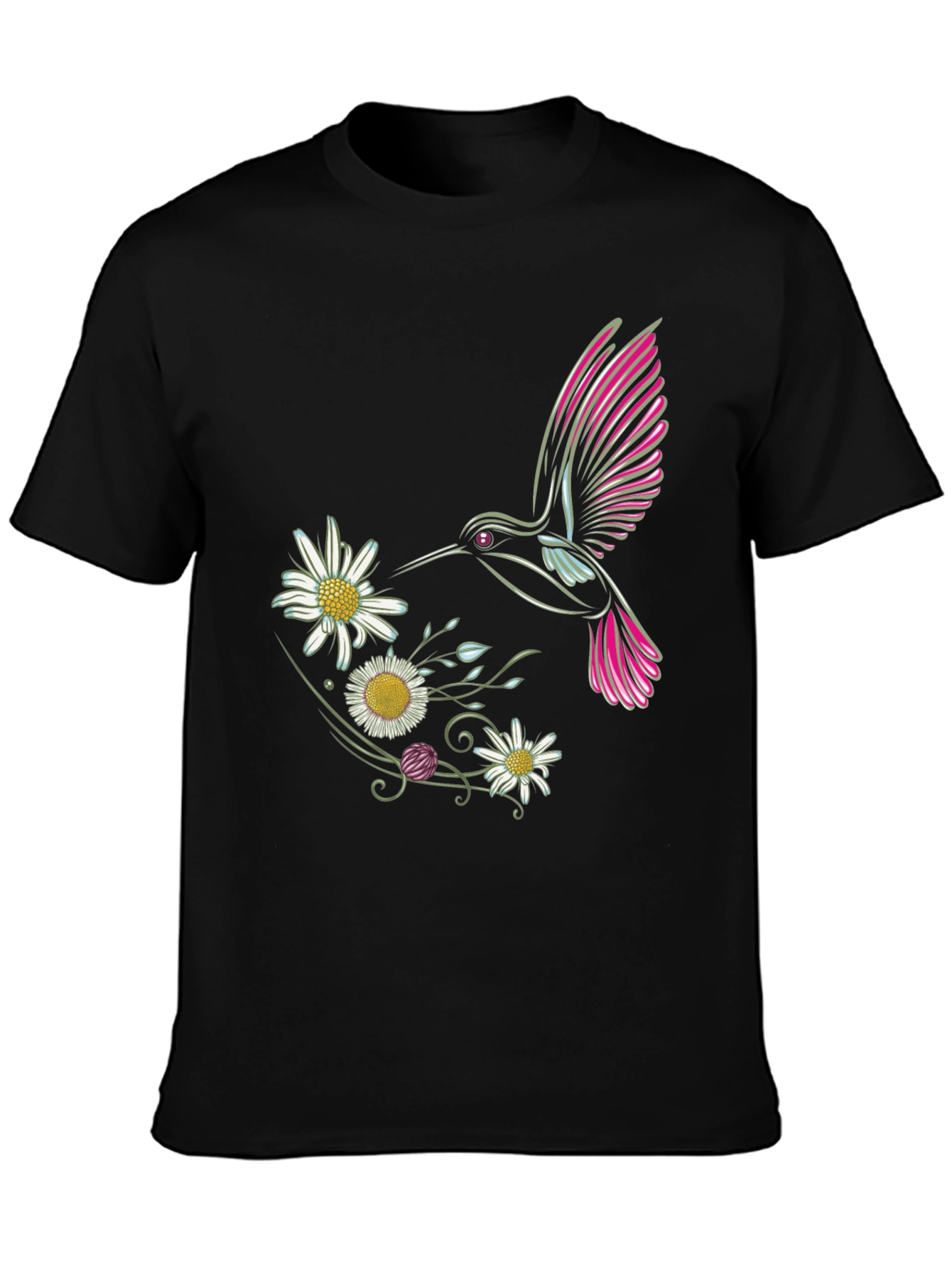 Hummingbird and Daisy Graphic Tee