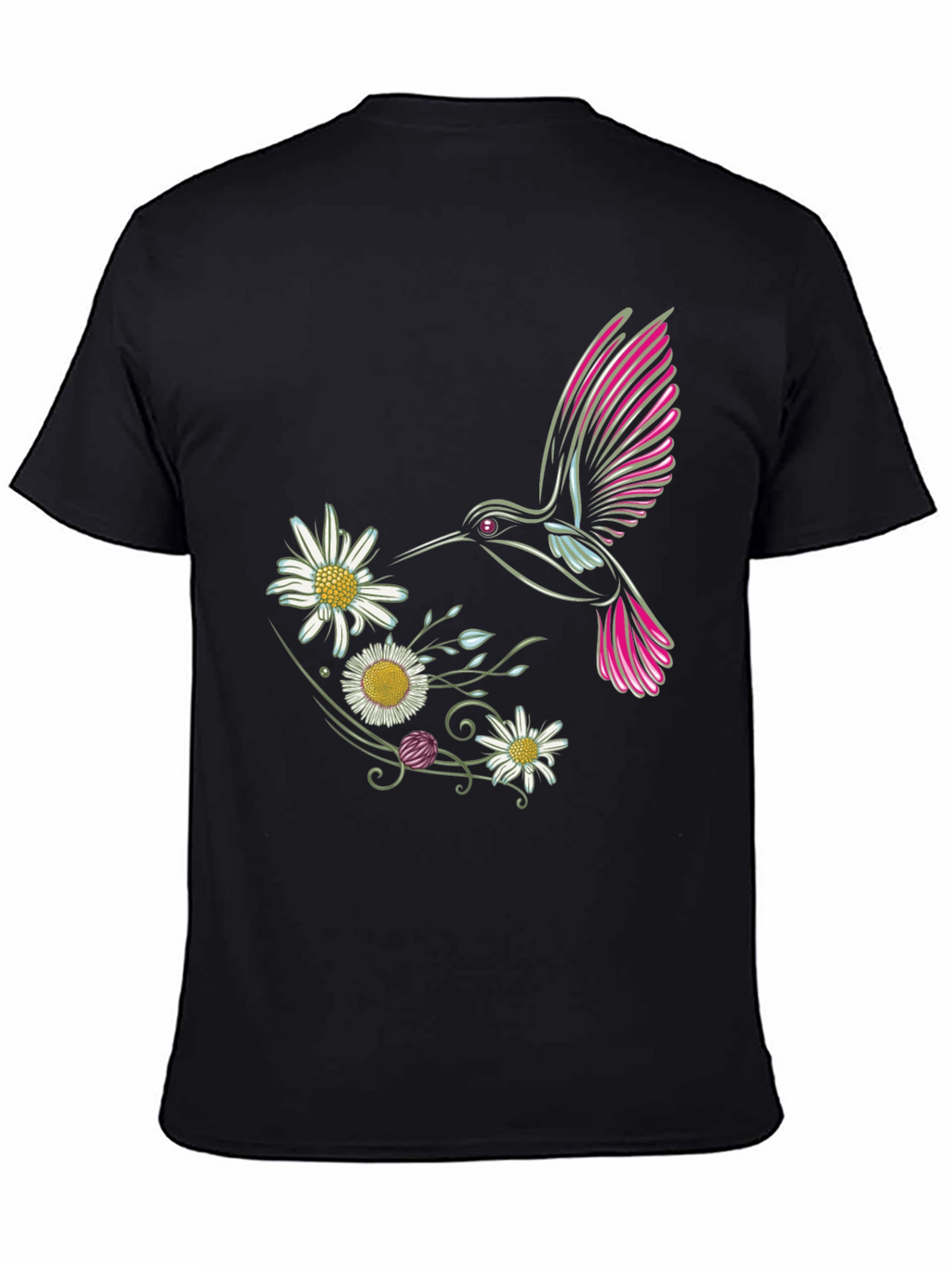Hummingbird and Daisy Graphic Tee