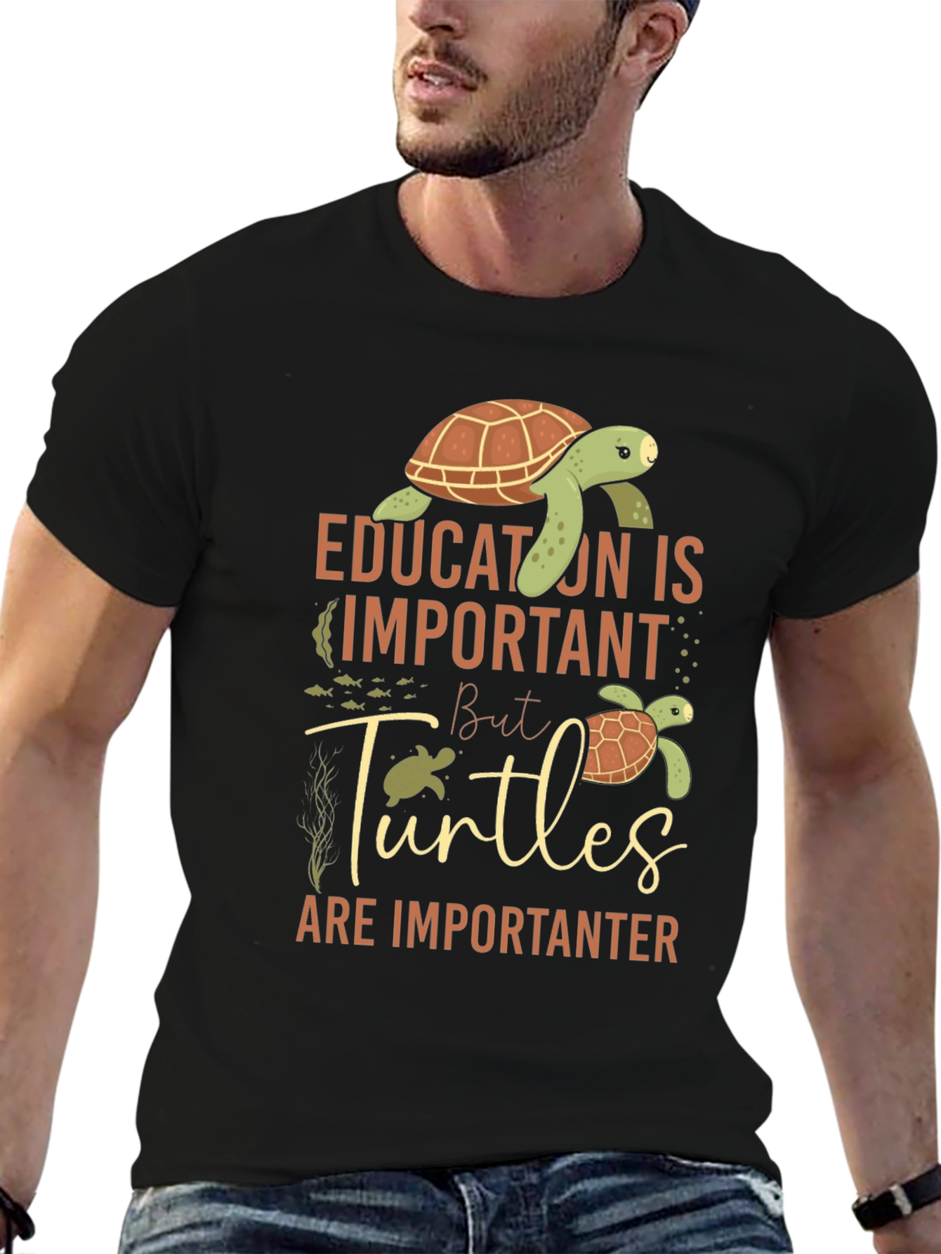 Education Is Important But Turtles Are Importanter Tee