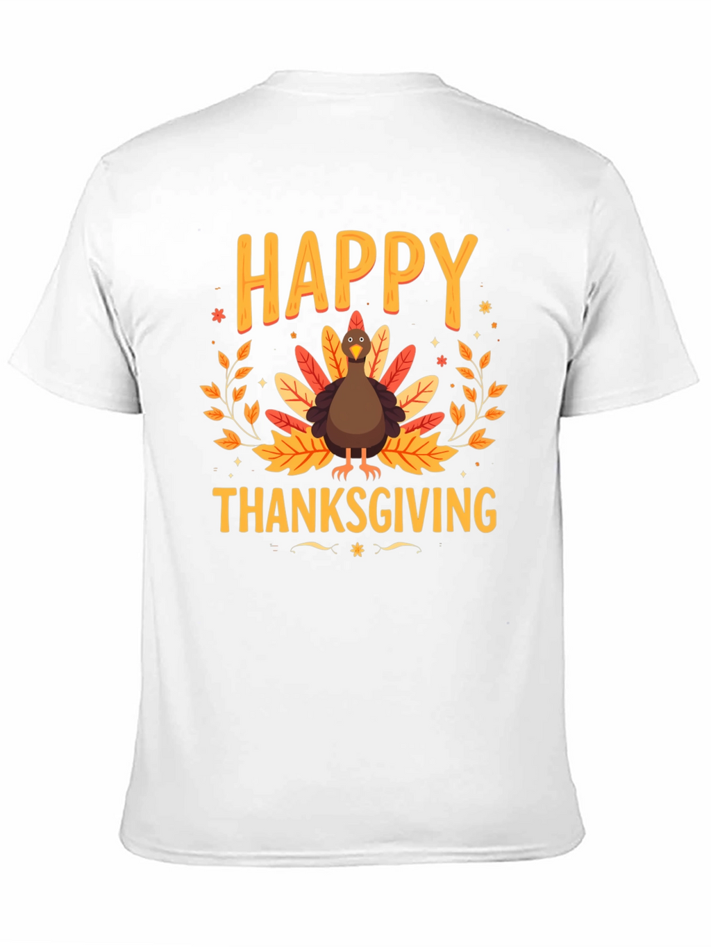 Happy Thanksgiving Turkey Graphic Tee - Holiday Apparel