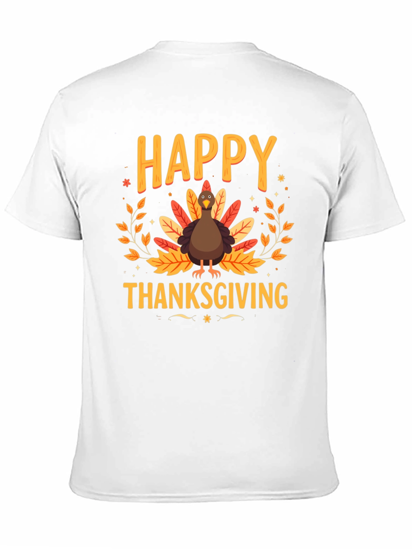 Happy Thanksgiving Turkey Graphic Tee - Holiday Apparel