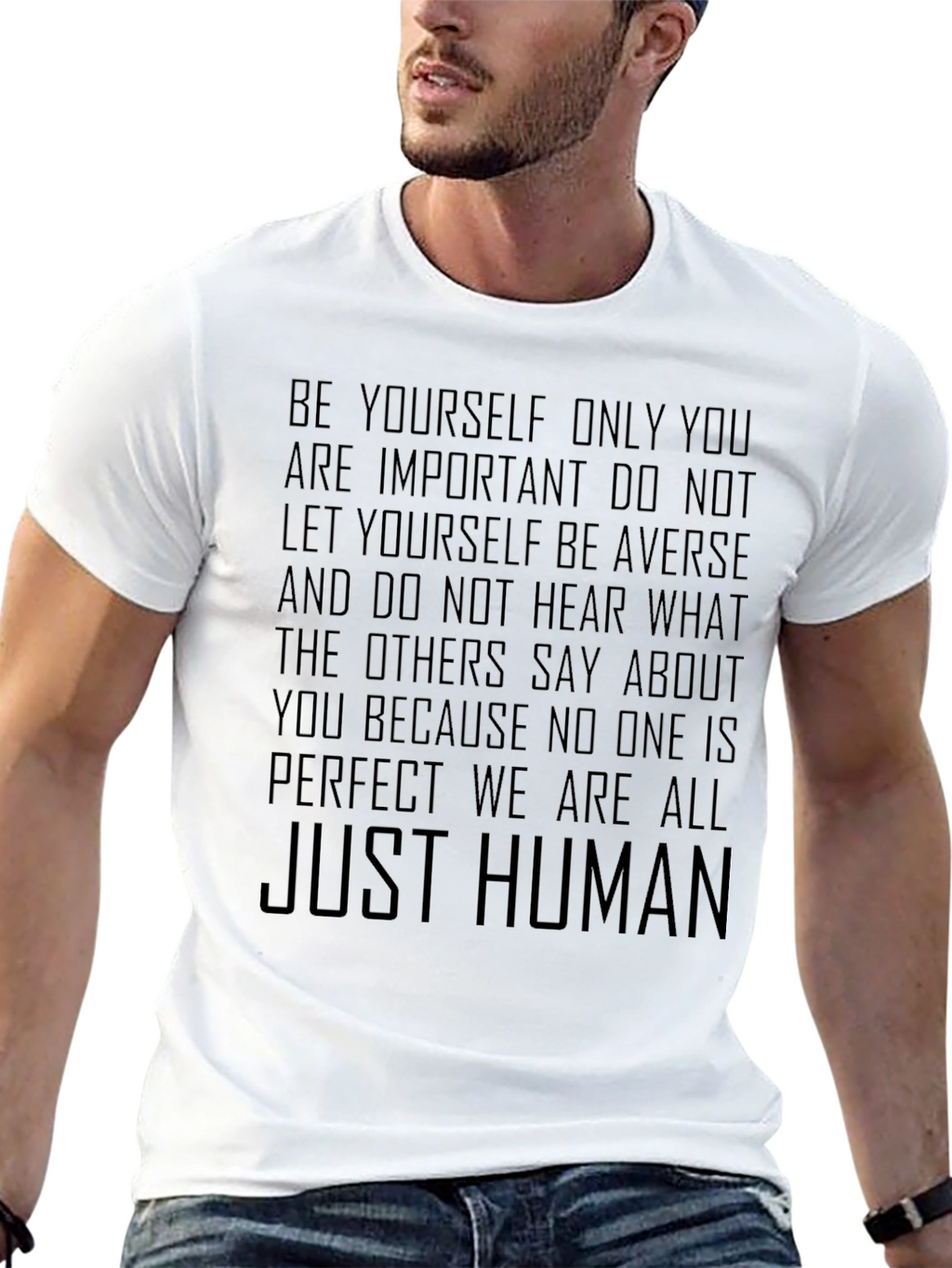 Inspirational Slogan Tee - Be Yourself