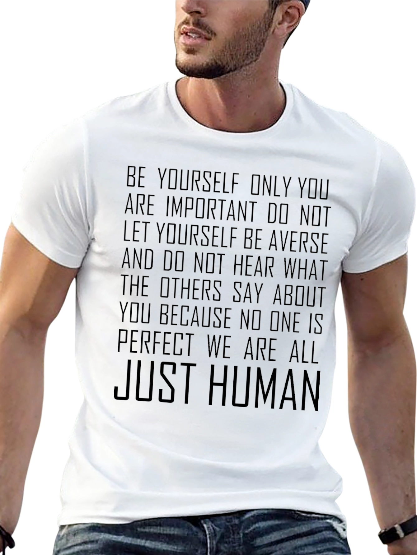 Inspirational Slogan Tee - Be Yourself