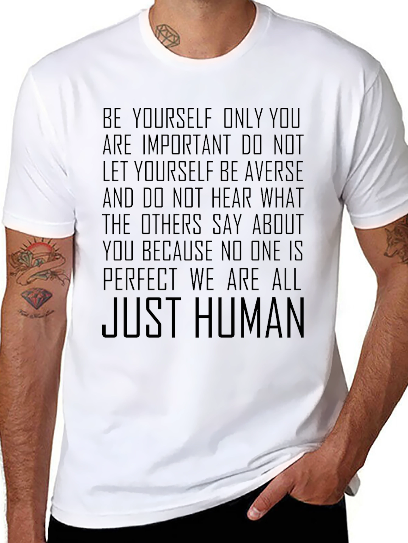Inspirational Slogan Tee - Be Yourself