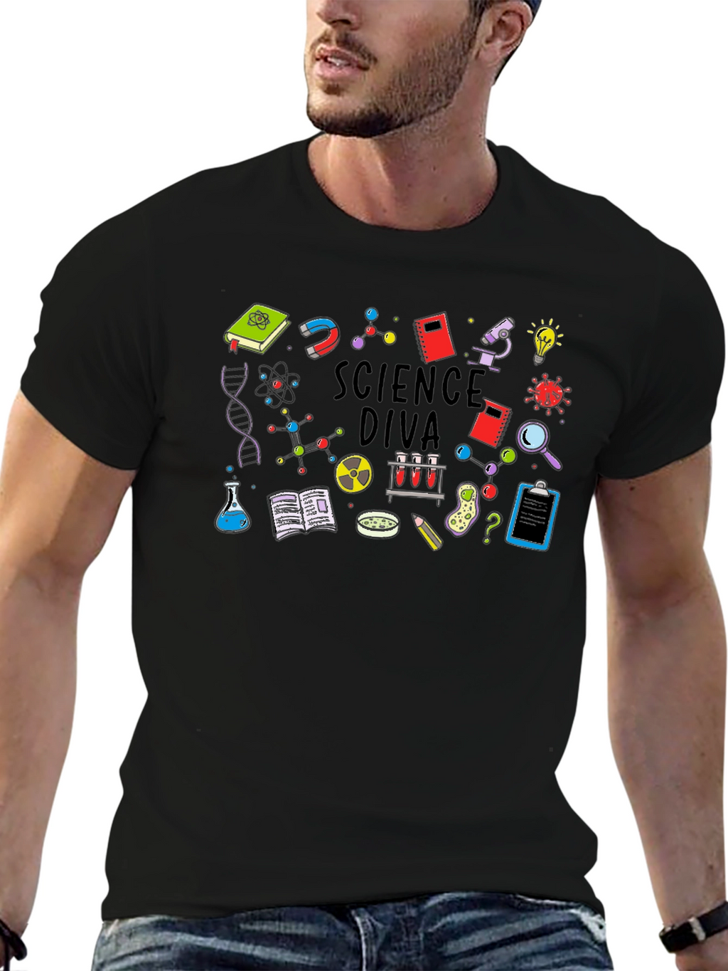 Science Diva T-Shirt - Black Cotton Tee