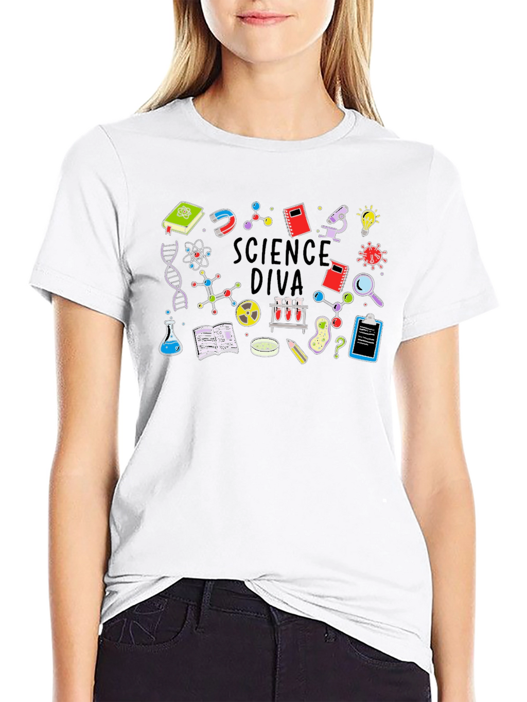 Science Diva T-Shirt - Black Cotton Tee