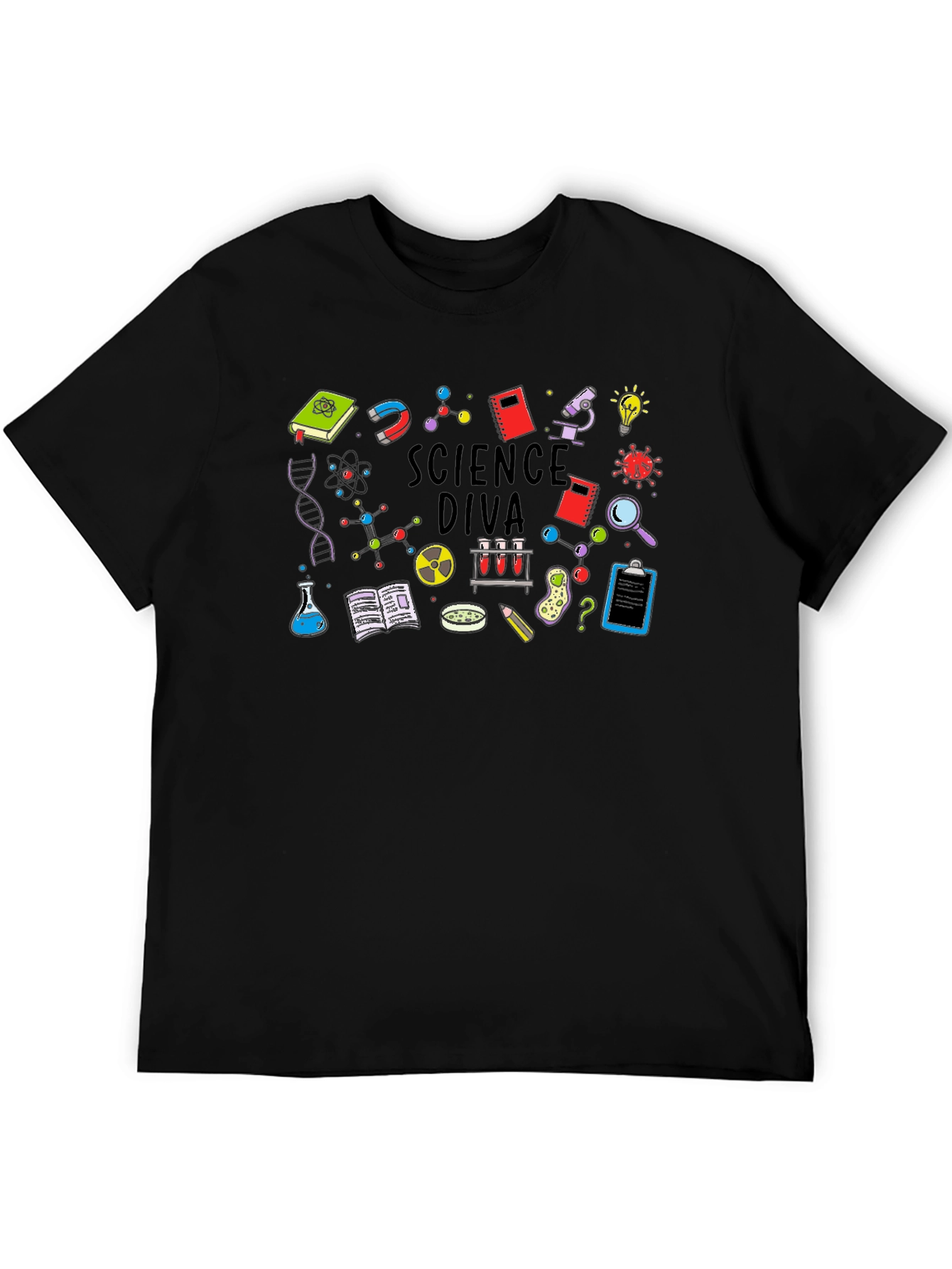 Science Diva T-Shirt - Black Cotton Tee