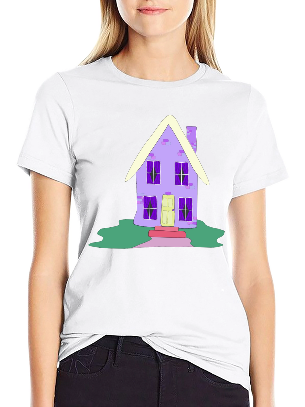 Whimsical House Graphic Tee - Unique Design