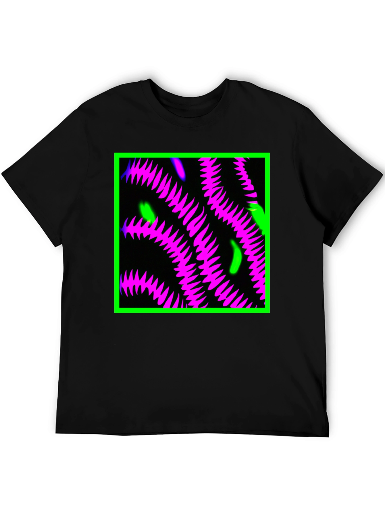Neon Tentacle Graphic Tee - Black