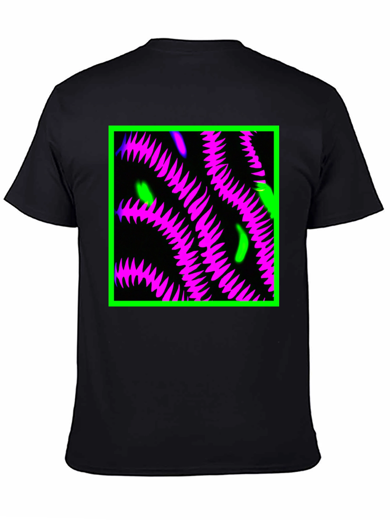 Neon Tentacle Graphic Tee - Black