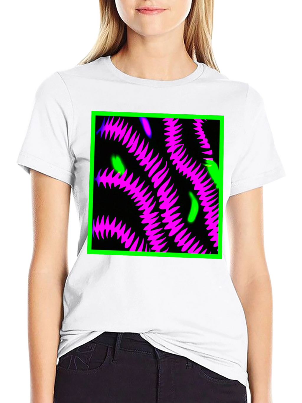 Neon Tentacle Graphic Tee - Black