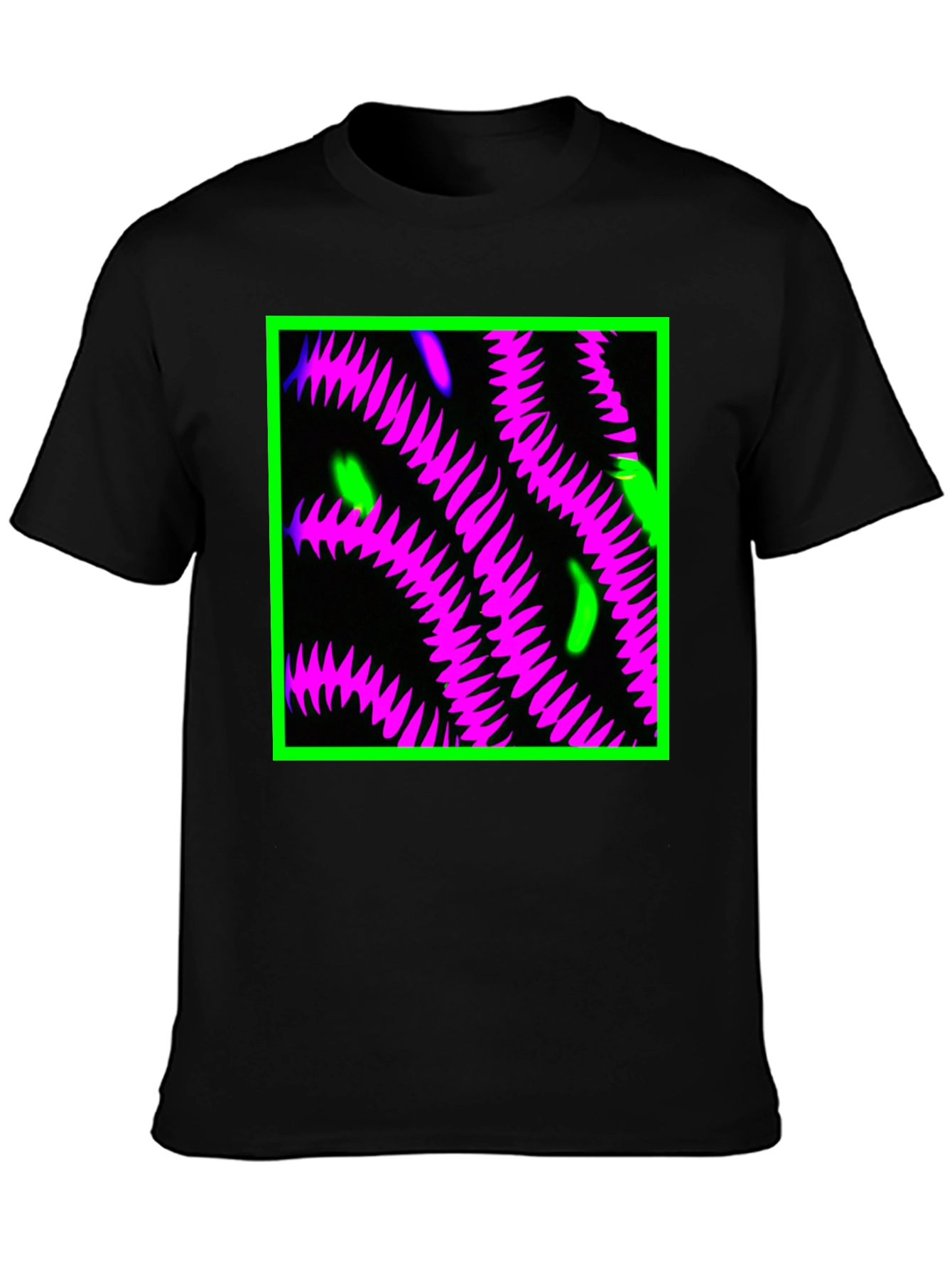 Neon Tentacle Graphic Tee - Black