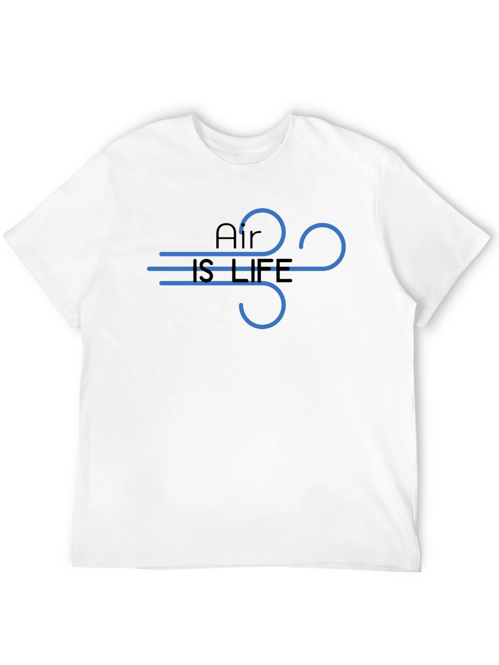 Air is Life Graphic Tee - Black Cotton T-Shirt