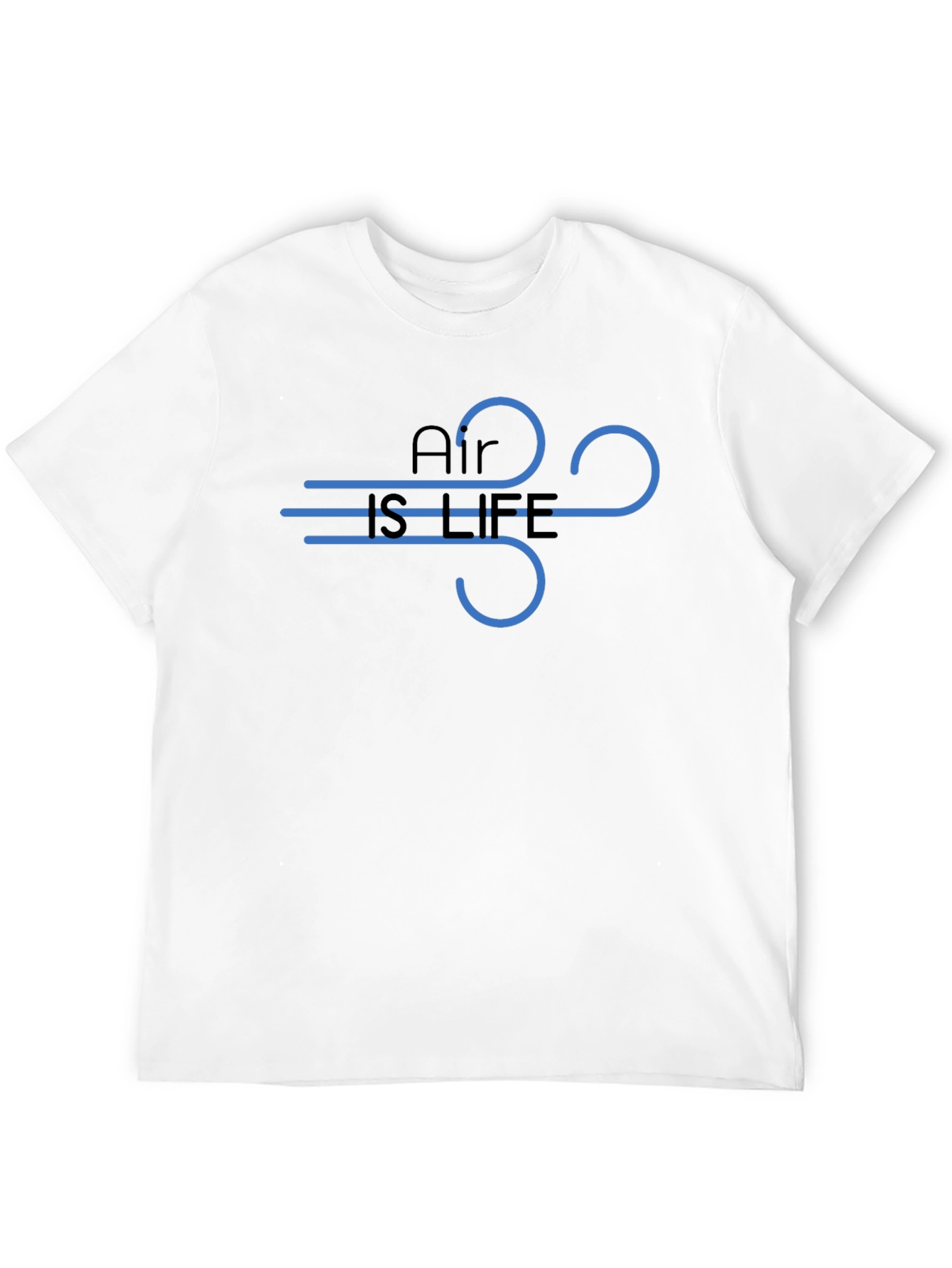 Air is Life Graphic Tee - Black Cotton T-Shirt