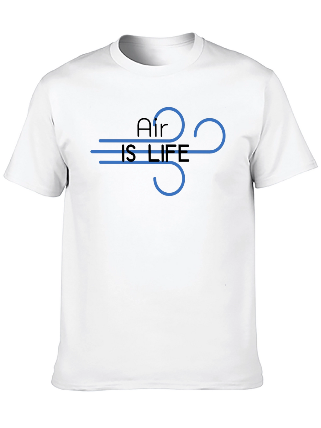 Air is Life Graphic Tee - Black Cotton T-Shirt