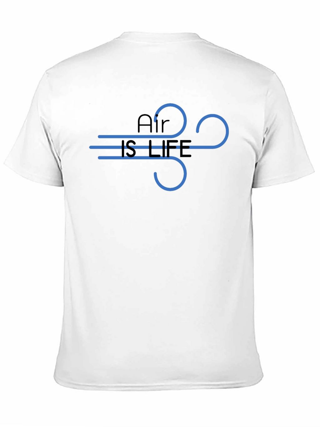 Air is Life Graphic Tee - Black Cotton T-Shirt