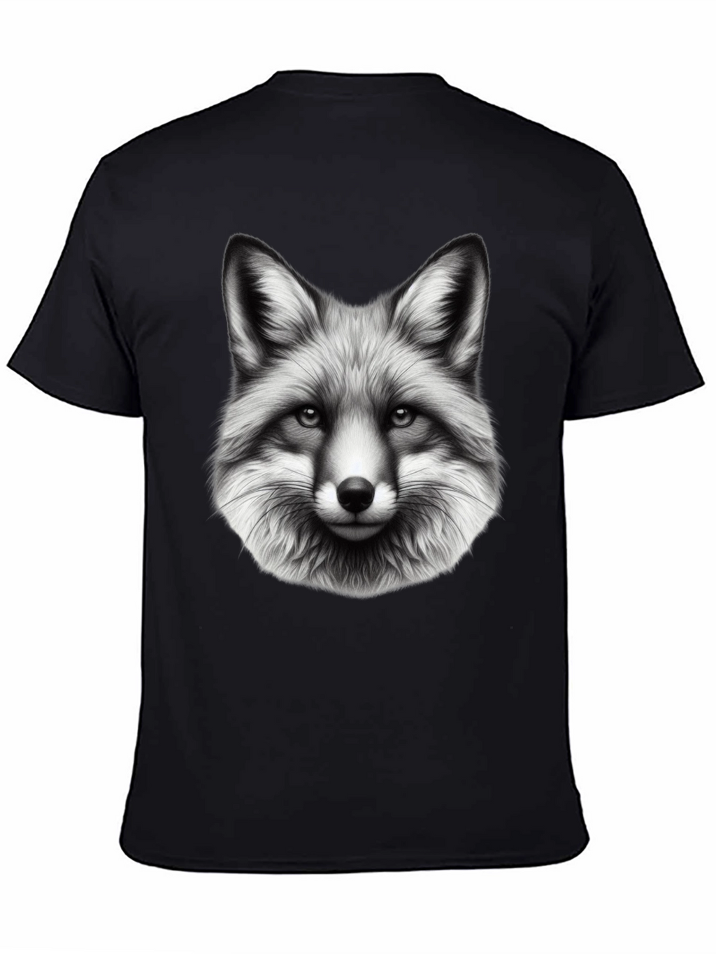 Fox Graphic Print Black T-Shirt