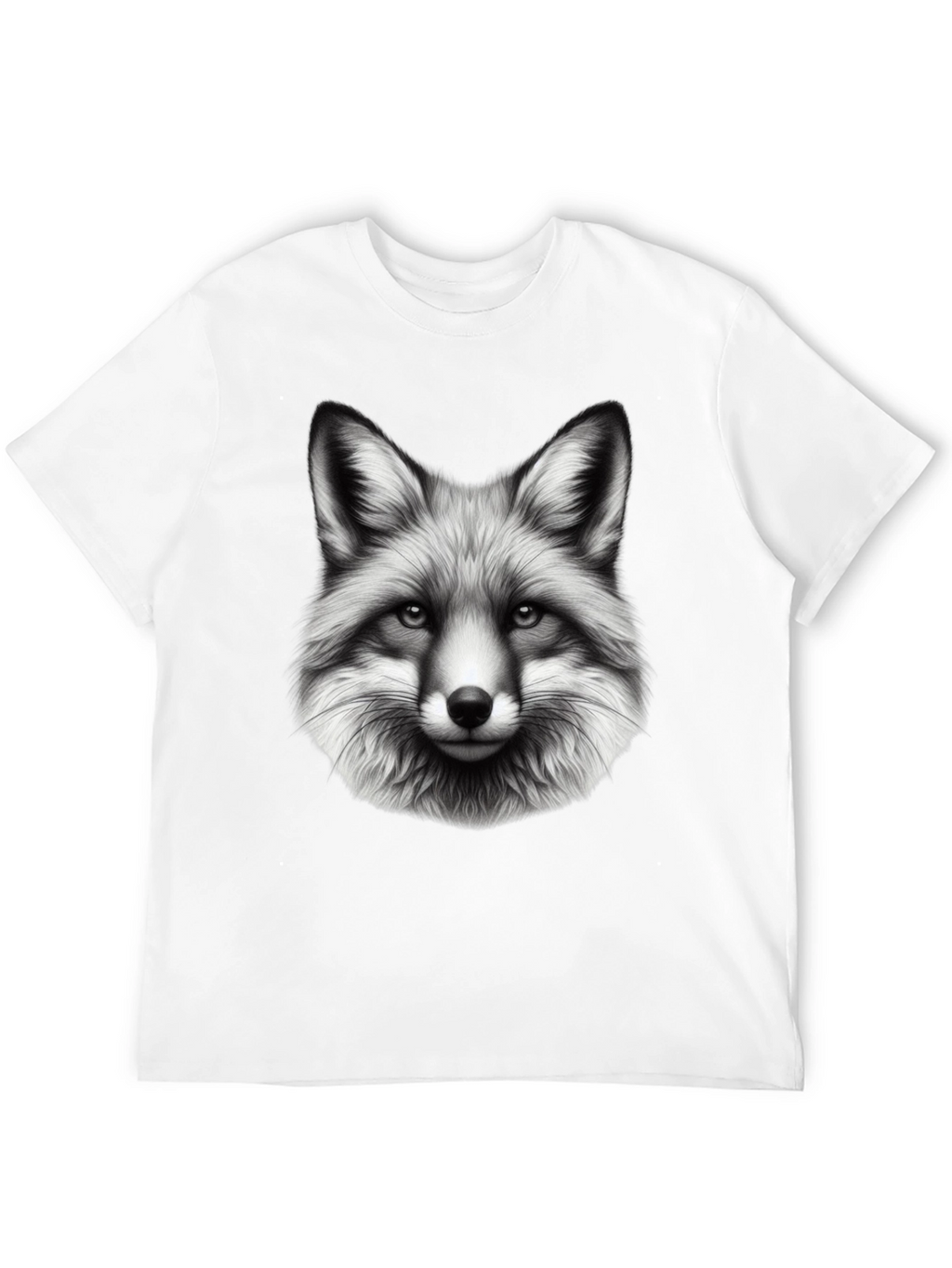 Fox Graphic Print Black T-Shirt
