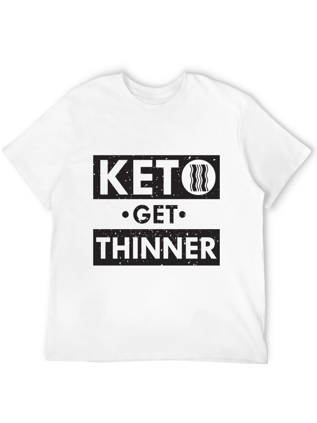 Keto Get Thinner Black Graphic T-Shirt