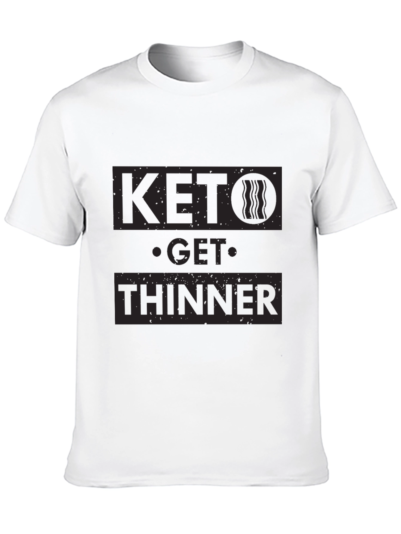 Keto Get Thinner Black Graphic T-Shirt