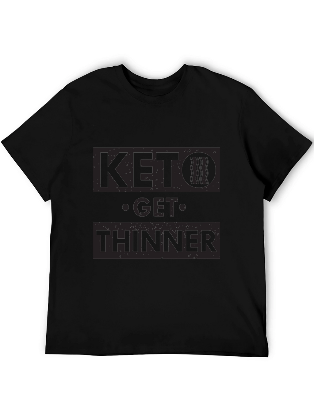 Keto Get Thinner Black Graphic T-Shirt