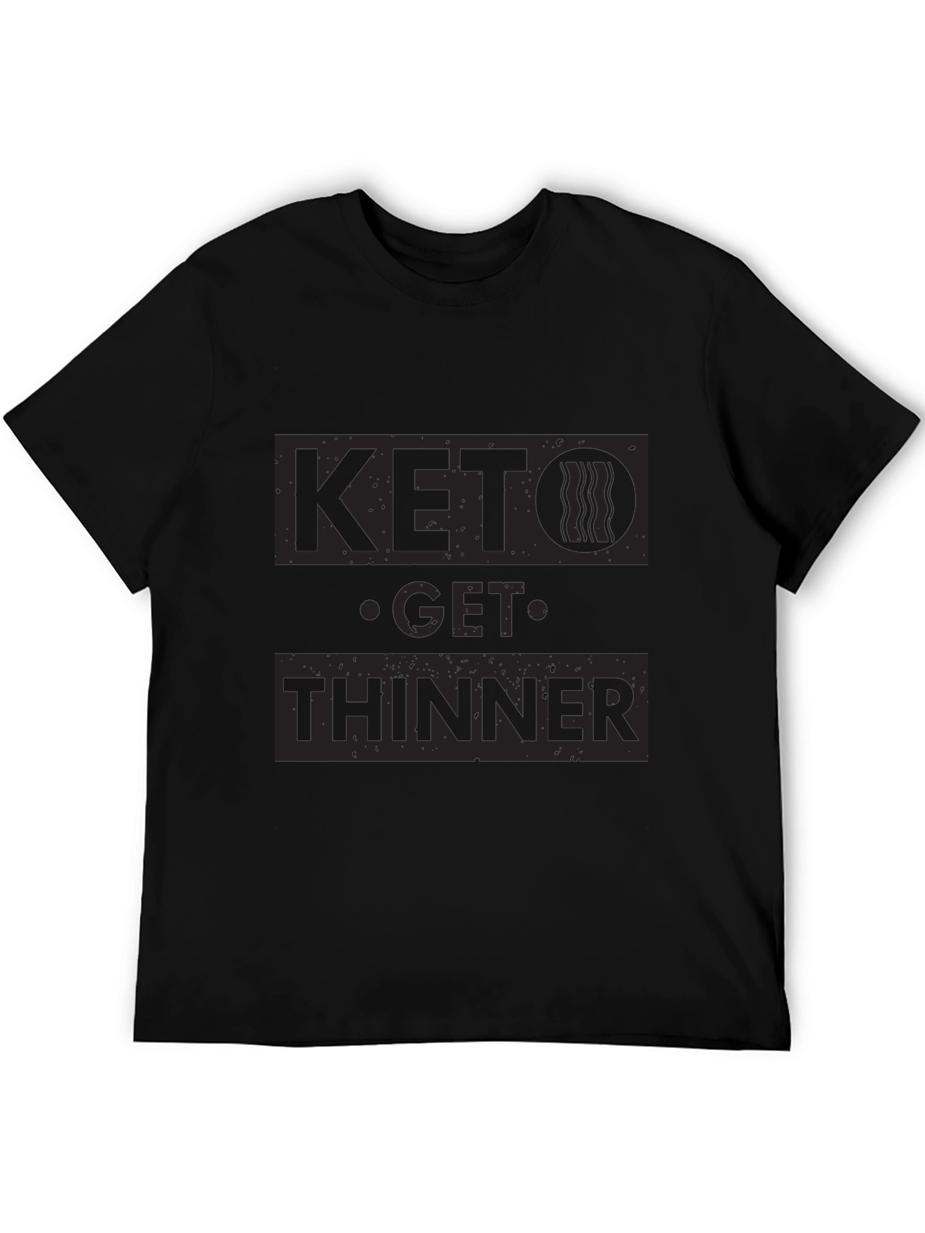 Keto Get Thinner Black Graphic T-Shirt