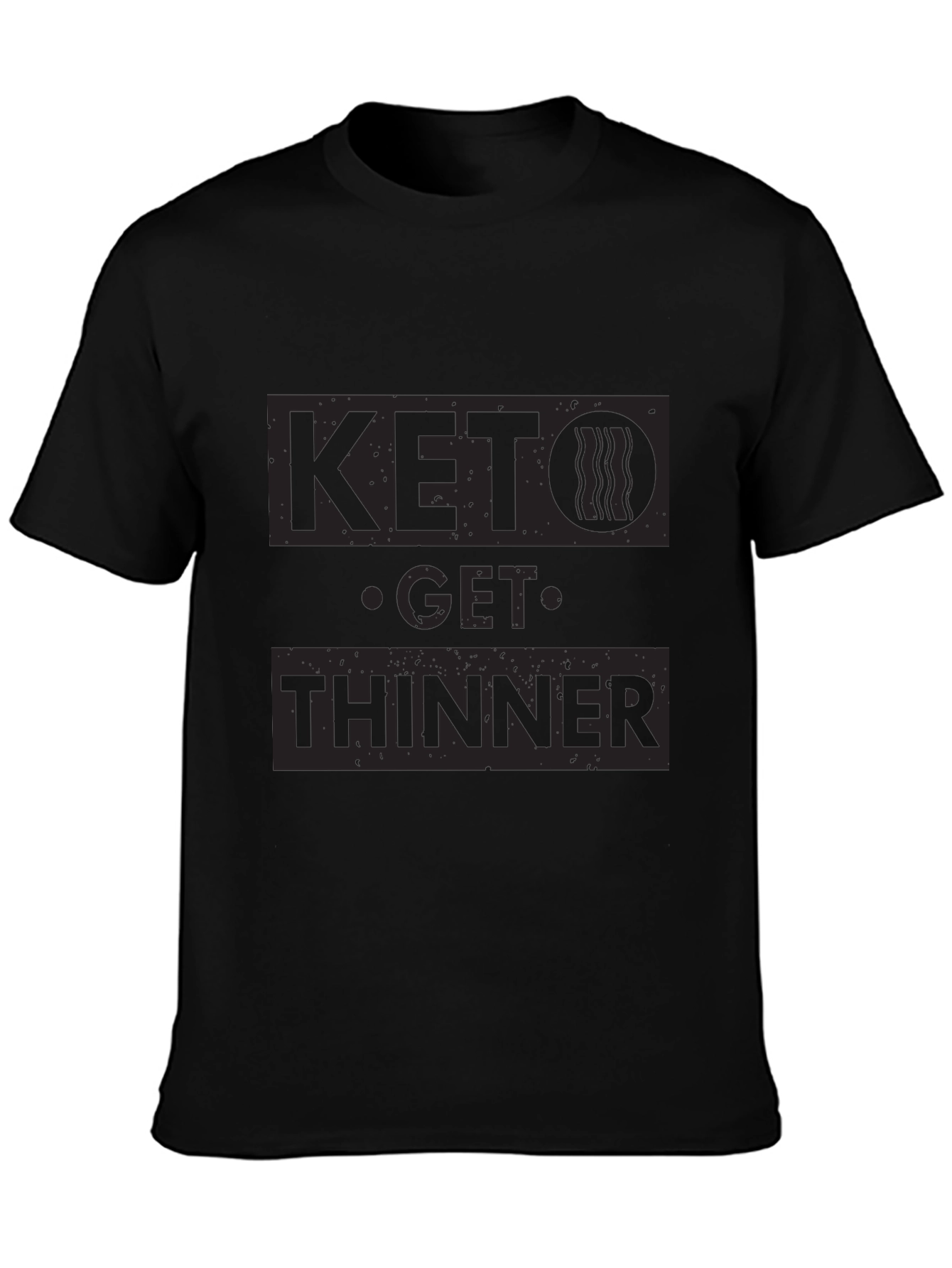 Keto Get Thinner Black Graphic T-Shirt
