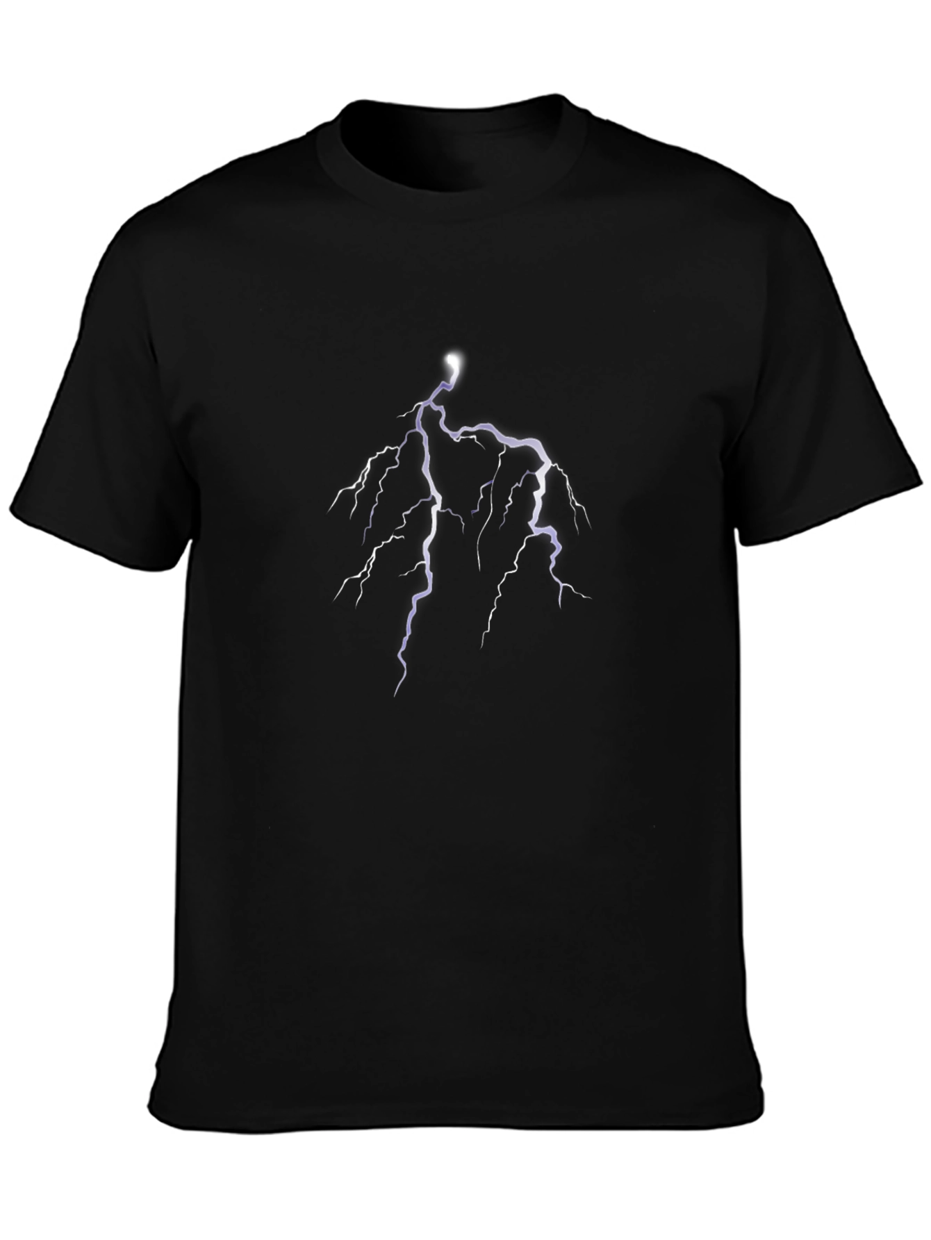 Black Lightning Bolt Graphic Tee