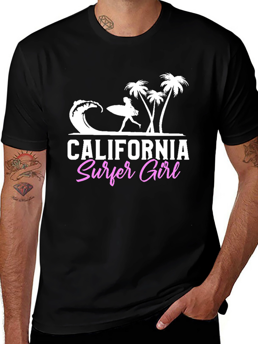 California Surfer Girl Graphic T-Shirt