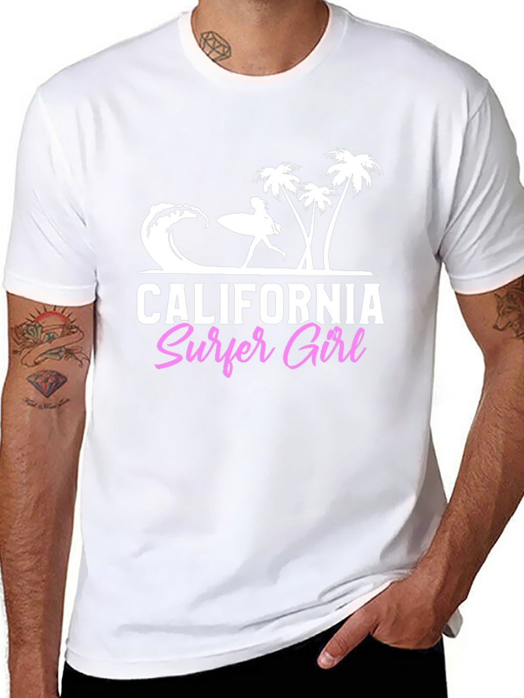 California Surfer Girl Graphic T-Shirt