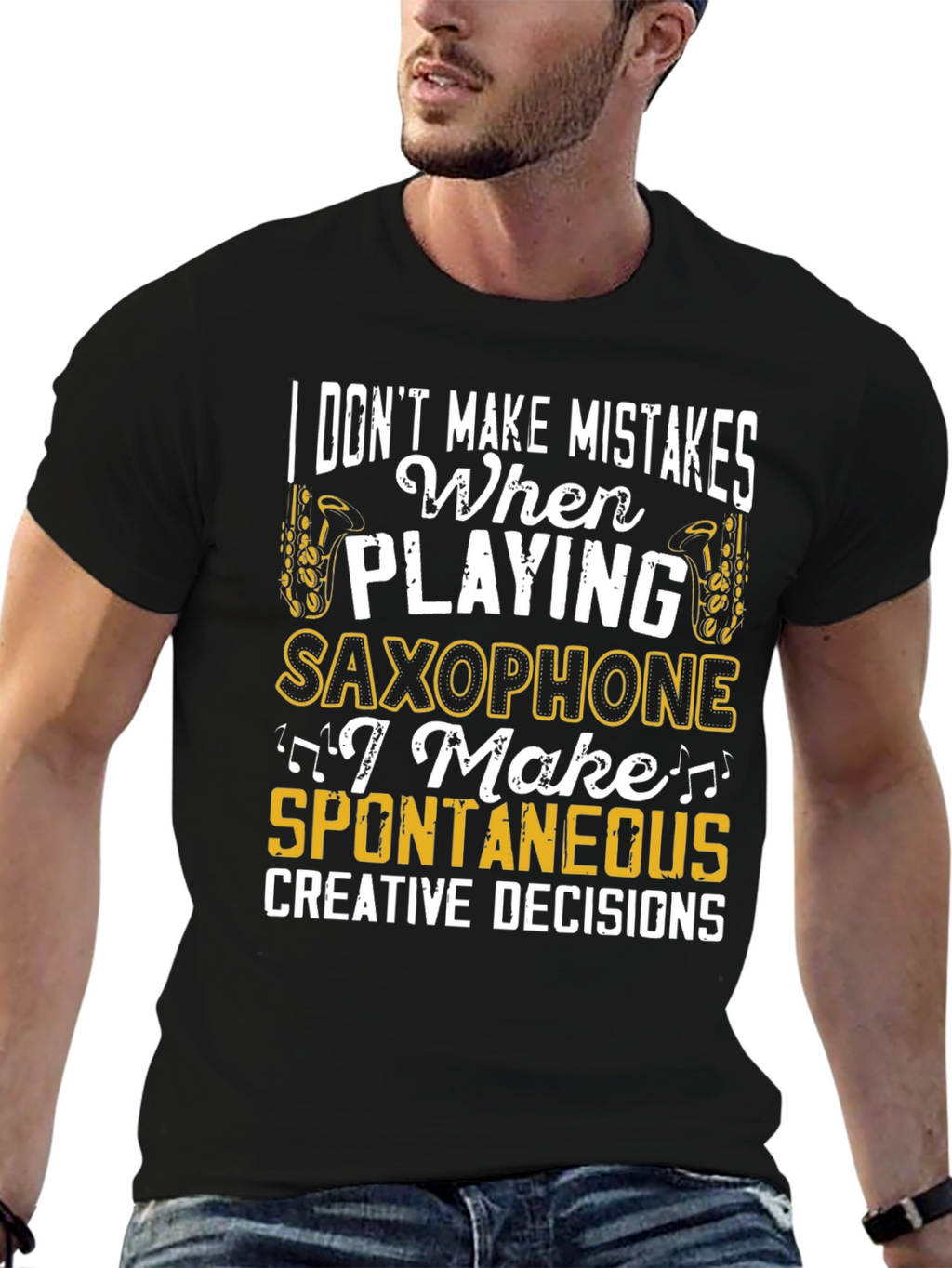 Saxophone Player Humor Graphic T-Shirt