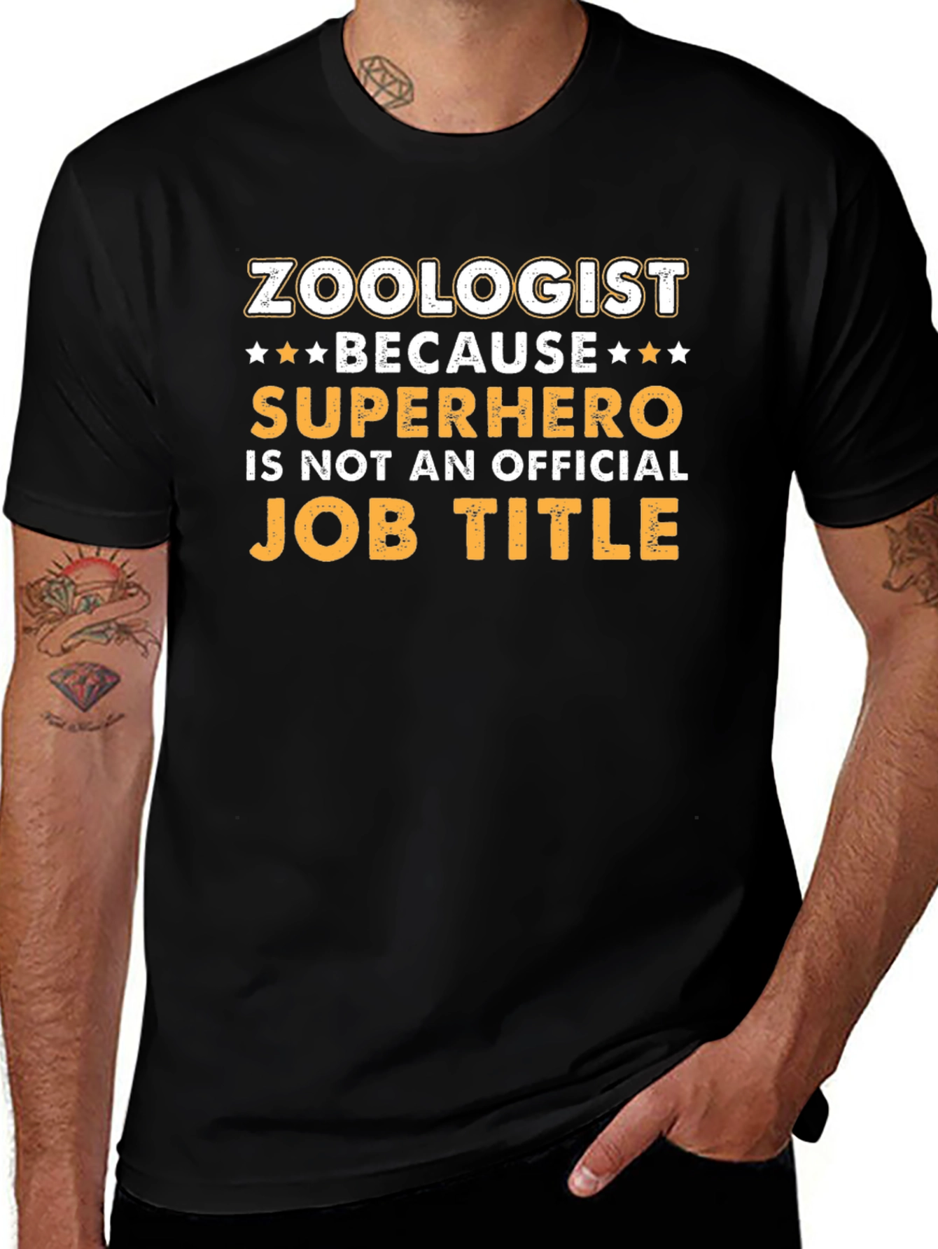Zoologist Superhero Job Title T-Shirt - Funny Career Tee