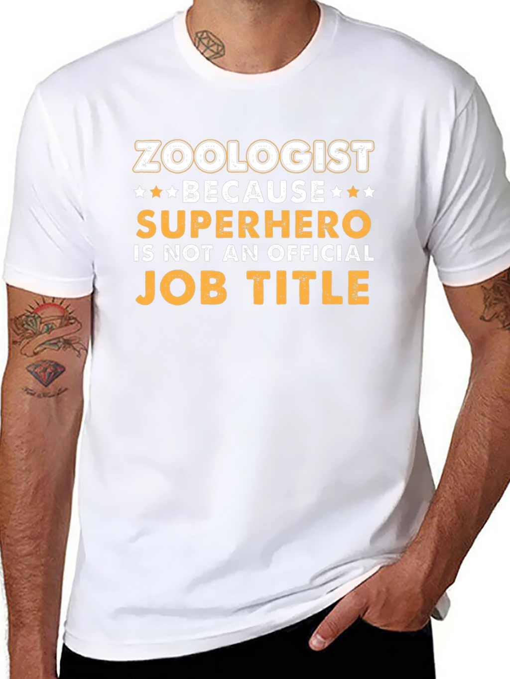 Zoologist Superhero Job Title T-Shirt - Funny Career Tee