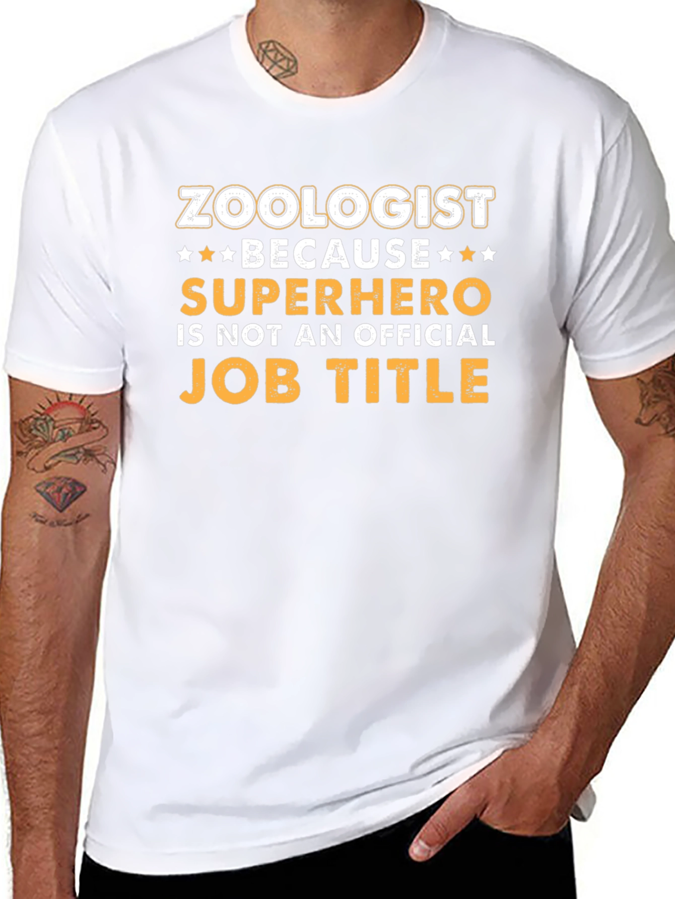 Zoologist Superhero Job Title T-Shirt - Funny Career Tee